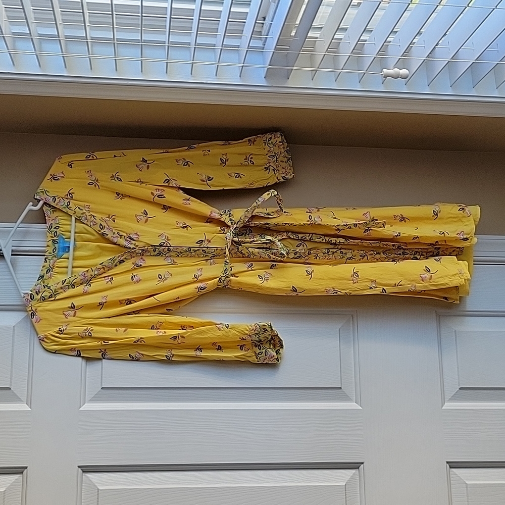 Draper James Yellow Floral Dress size M